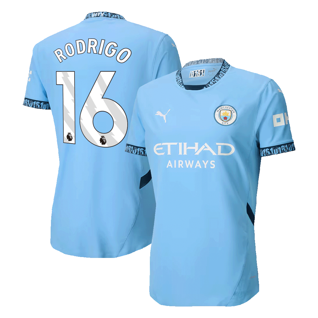 Manchester City RODRIGO #16 Home Soccer Match Jersey - Pro Jersey Shop