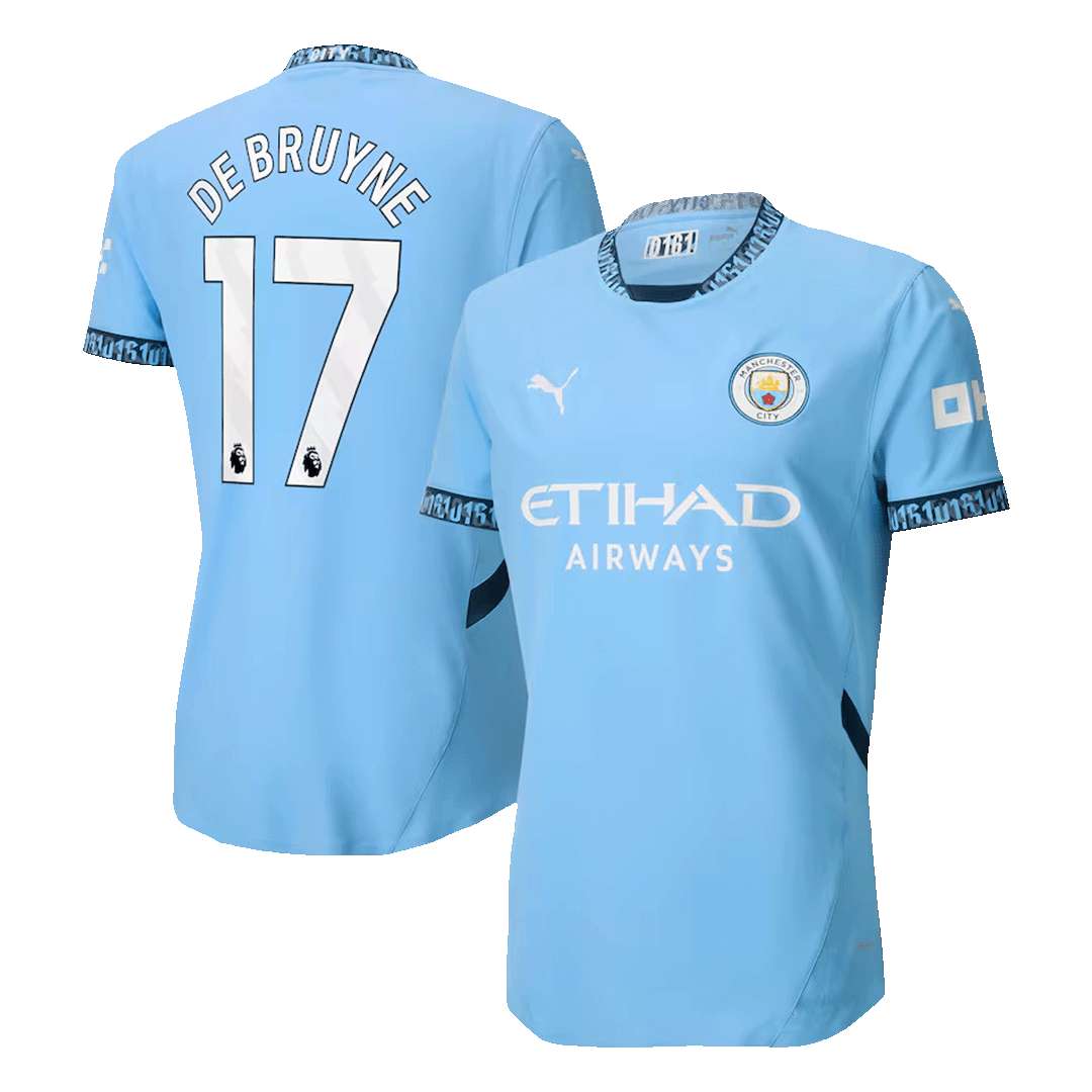 Manchester City DE BRUYNE #17 Home Soccer Match Jersey - Pro Jersey Shop