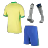 Premium Quality Men's Brazil Home Soccer Jersey Whole Kit (Jersey+Shorts+Socks) 2024 - Pro Jersey Shop