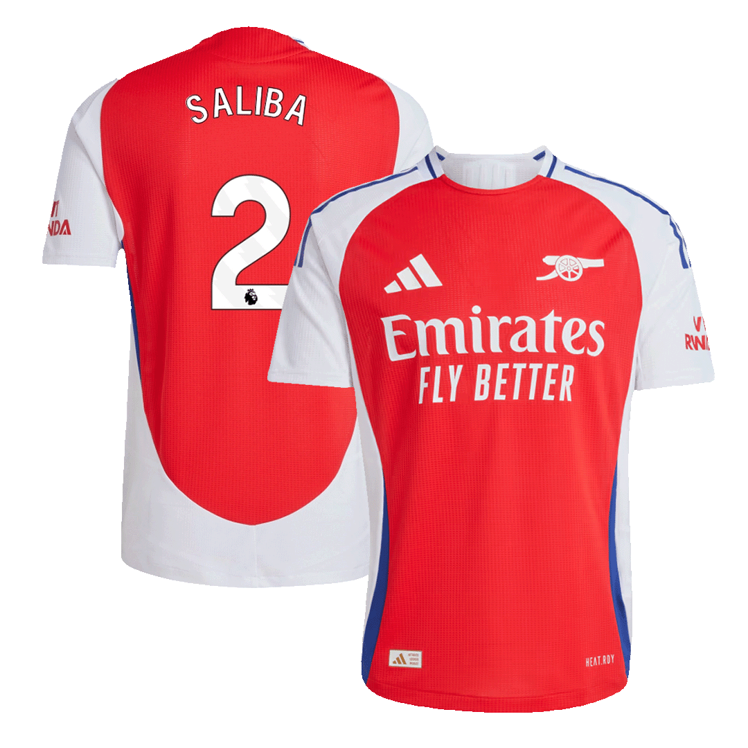 Arsenal SALIBA #2 Home Soccer Match Jersey - Pro Jersey Shop