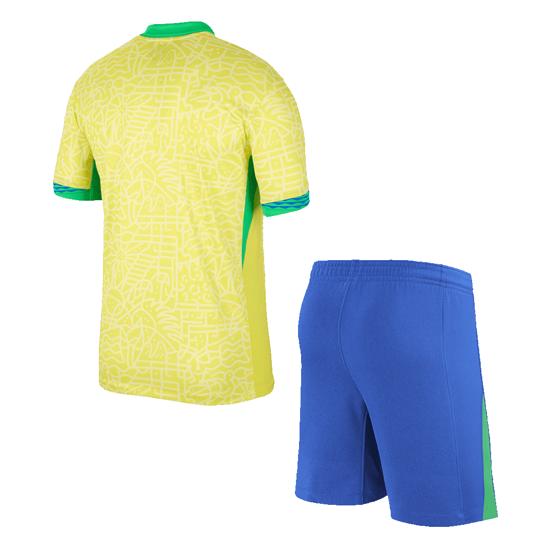 Premium Quality Men's Brazil Home Soccer Jersey Kit (Jersey+Shorts) - Pro Jersey Shop