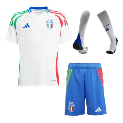 Kids Italy Away Soccer Jersey Whole Kit (Jersey+Shorts+Socks) Euro 2024 - Pro Jersey Shop