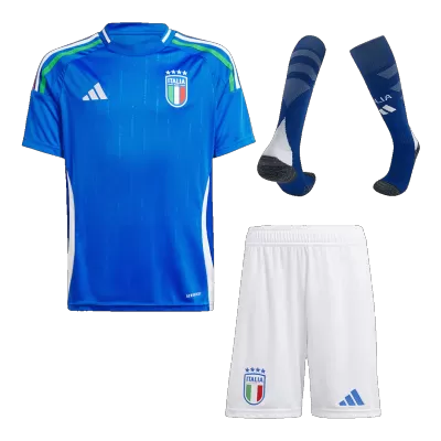 Kids Italy Home Soccer Jersey Whole Kit (Jersey+Shorts+Socks) Euro 2024 - Pro Jersey Shop