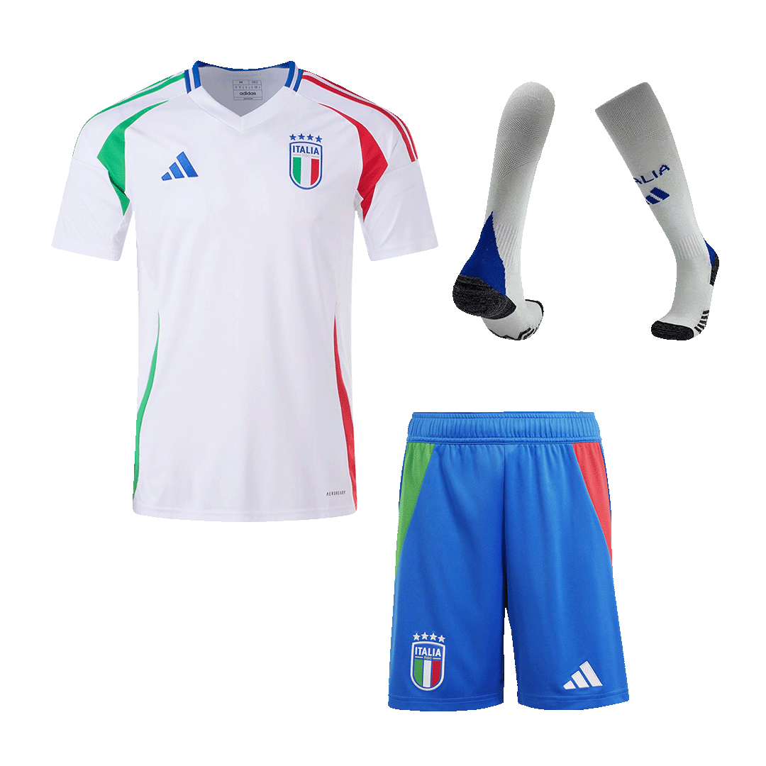 Premium Quality Men's Italy Away Soccer Jersey Whole Kit (Jersey+Shorts+Socks) Euro - Pro Jersey Shop