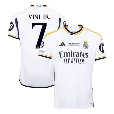 Premium Quality UCL FINAL Men's VINI JR. #7 Real Madrid Home Soccer Jersey Shirt 2023/24 - Fan Version - Pro Jersey Shop