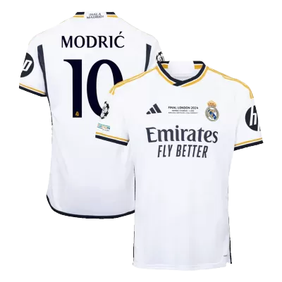 Premium Quality UCL FINAL Men's MODRIĆ #10 Real Madrid Home Soccer Jersey Shirt 2023/24 - Fan Version - Pro Jersey Shop