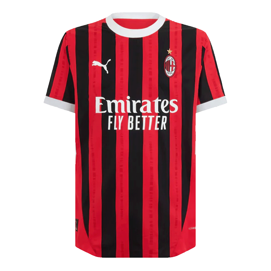 Men's Authentic AC Milan Home Soccer Jersey Shirt - Player Version - Pro Jersey Shop