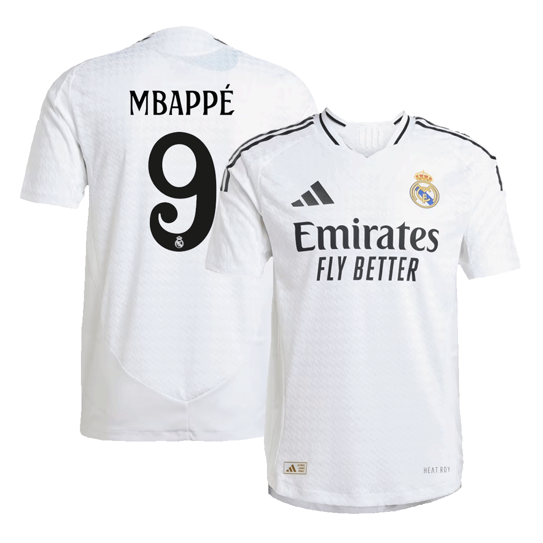 Premium Quality Men's Authentic MBAPPÉ #9 Real Madrid Home Soccer Jersey Shirt - Player Version - Pro Jersey Shop
