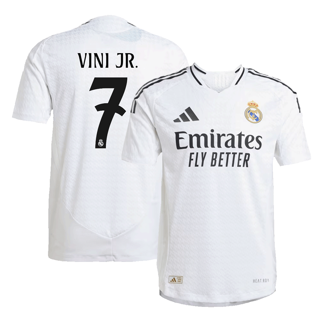 Premium Quality Men's Authentic VINI JR. #7 Real Madrid Home Soccer Jersey Shirt - Player Version - Pro Jersey Shop