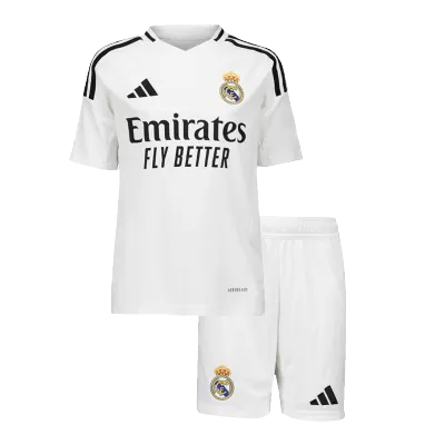 Premium Quality Kids Real Madrid Home Soccer Jersey Kit (Jersey+Shorts) 2024/25 - Pro Jersey Shop