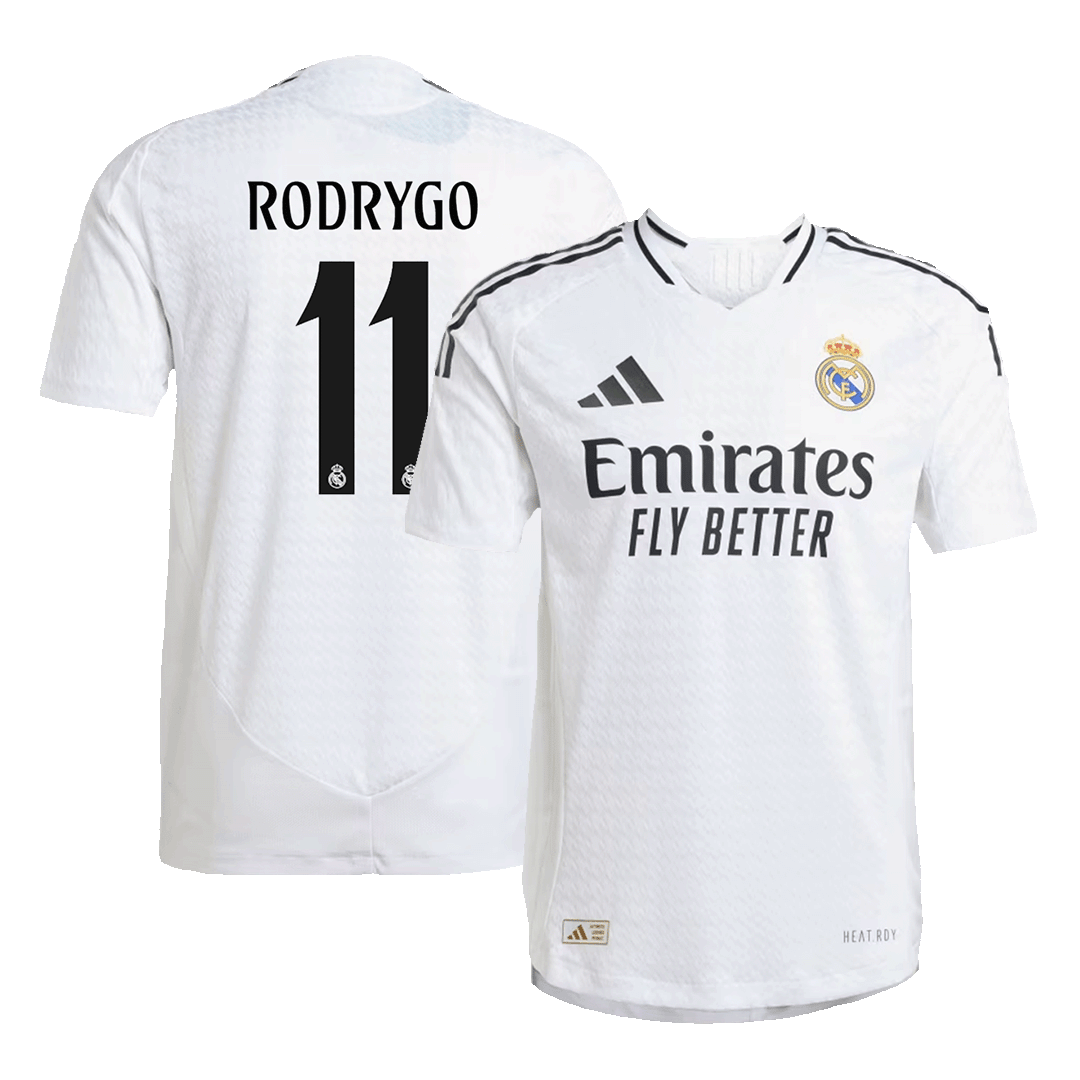Premium Quality Men's Authentic RODRYGO #11 Real Madrid Home Soccer Jersey Shirt - Player Version - Pro Jersey Shop