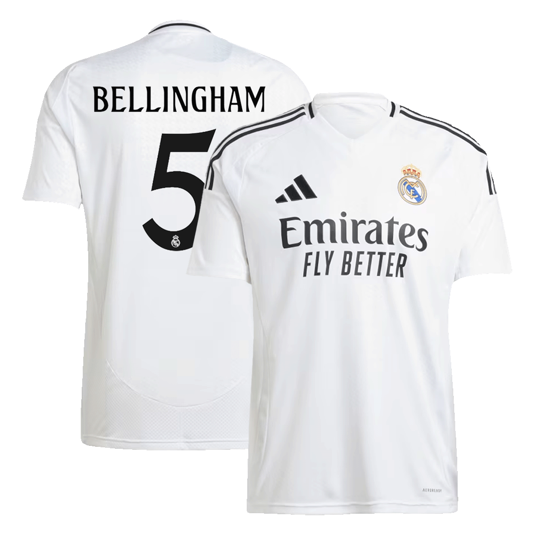 Premium Quality Men's BELLINGHAM #5 Real Madrid Home Soccer Jersey Shirt - Fan Version - Pro Jersey Shop