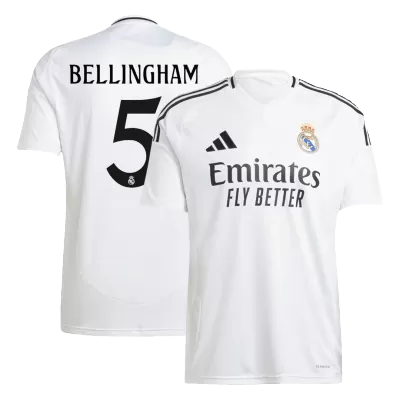 Premium Quality Men's BELLINGHAM #5 Real Madrid Home Soccer Jersey Shirt 2024/25 - Fan Version - Pro Jersey Shop