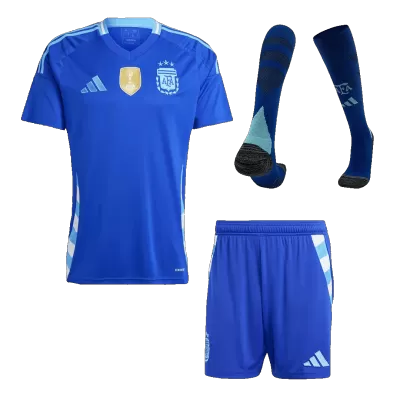 Premium Quality Men's Argentina Away Soccer Jersey Whole Kit (Jersey+Shorts+Socks) 2024 - Pro Jersey Shop