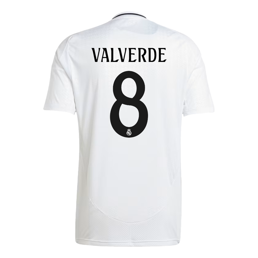 Premium Quality Men's VALVERDE #8 Real Madrid Home Soccer Jersey Shirt - Fan Version - Pro Jersey Shop
