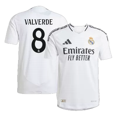 Premium Quality Men's Authentic VALVERDE #8 Real Madrid Home Soccer Jersey Shirt 2024/25 - Player Version - Pro Jersey Shop