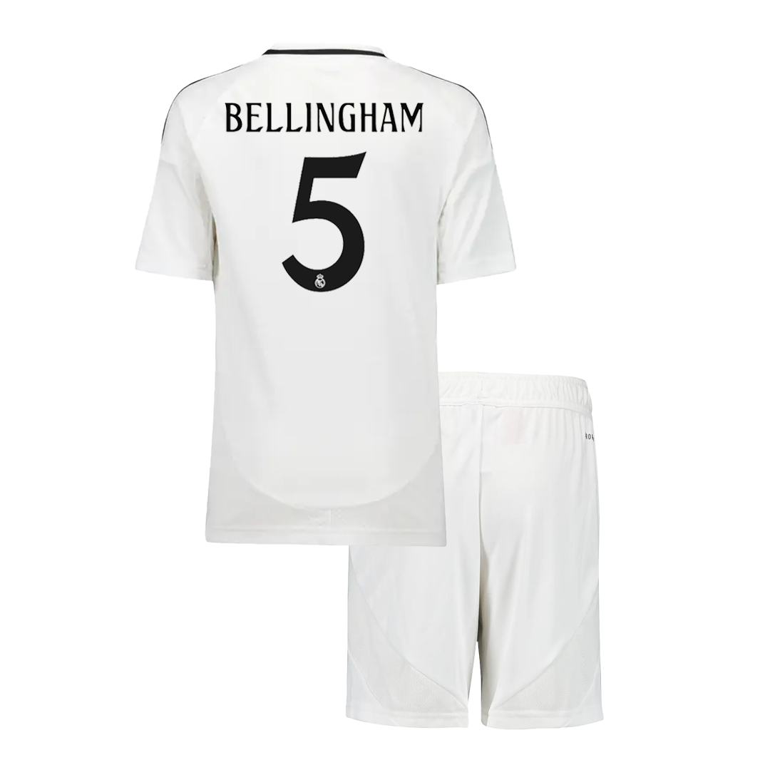 Kids BELLINGHAM #5 Real Madrid Home Soccer Jersey Kit - Pro Jersey Shop