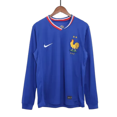 Men's France Home Long Sleeves Soccer Jersey Shirt Euro 2024 - Fan Version - Pro Jersey Shop