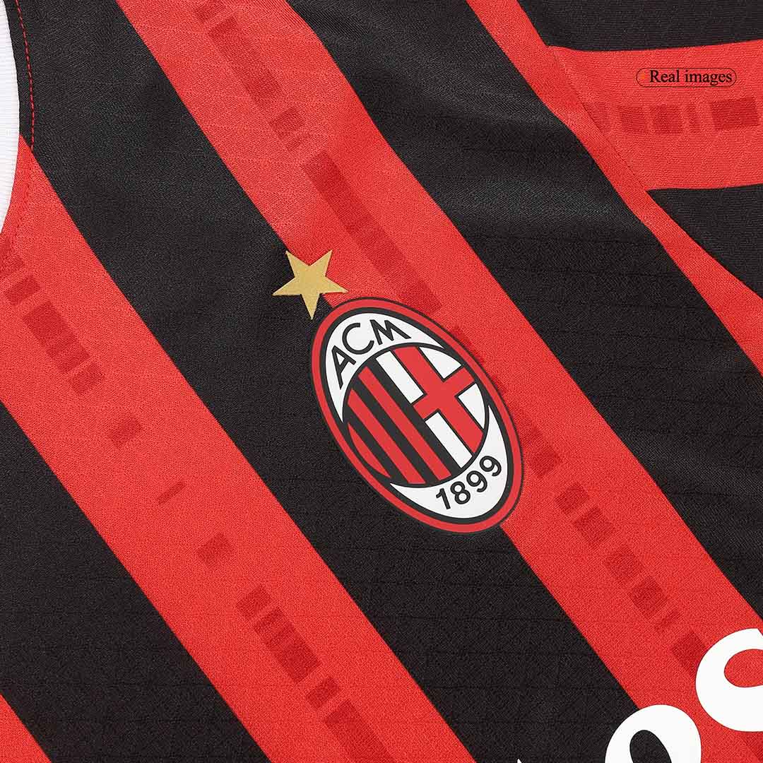 Men's Authentic AC Milan Home Soccer Jersey Shirt - Player Version - Pro Jersey Shop