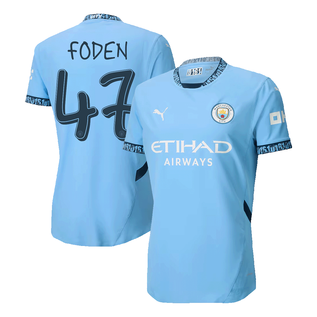 Manchester City FODEN #47 Home Soccer Match Jersey UCL - Pro Jersey Shop