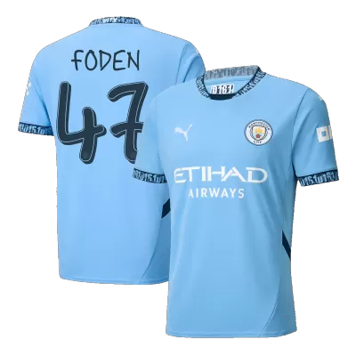 UCL Premium Quality UCL Men's FODEN #47 Manchester City Home Soccer Jersey Shirt 2024/25 - Fan Version - Pro Jersey Shop