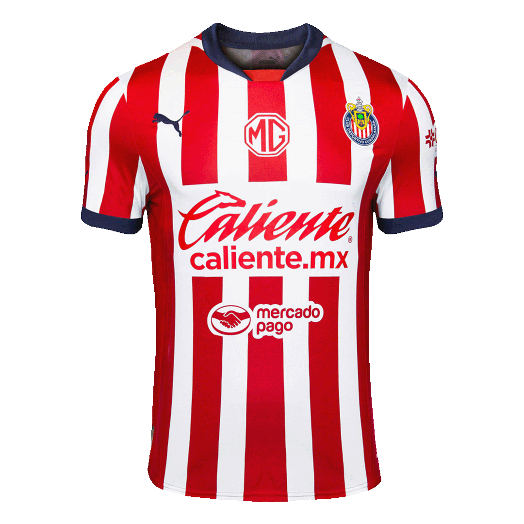 Men's Authentic Chivas Home Soccer Jersey Shirt - Player Version - Pro Jersey Shop