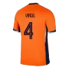 Men's VIRGIL #4 Netherlands Home Soccer Jersey Shirt Euro 2024 - Fan Version - Pro Jersey Shop