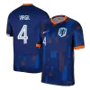 Men's VIRGIL #4 Netherlands Away Soccer Jersey Shirt Euro 2024 - Fan Version - Pro Jersey Shop