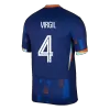 Men's VIRGIL #4 Netherlands Away Soccer Jersey Shirt Euro 2024 - Fan Version - Pro Jersey Shop