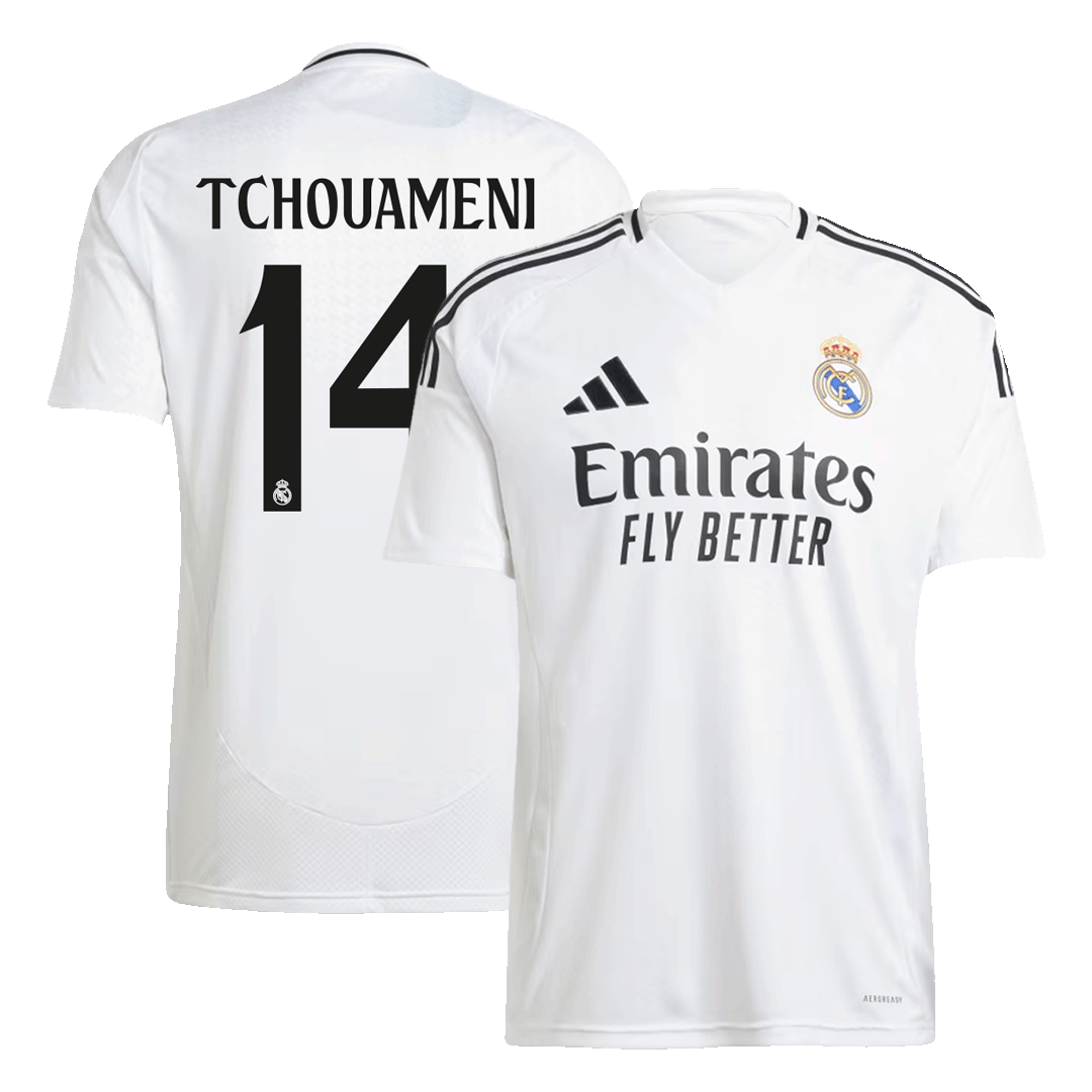 Premium Quality Men's TCHOUAMENI #14 Real Madrid Home Soccer Jersey Shirt - Fan Version - Pro Jersey Shop