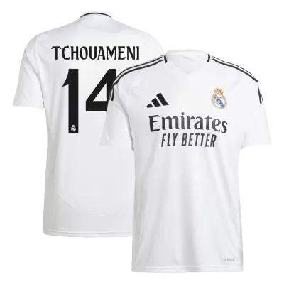 Premium Quality Men's TCHOUAMENI #14 Real Madrid Home Soccer Jersey Shirt 2024/25 - Fan Version - Pro Jersey Shop