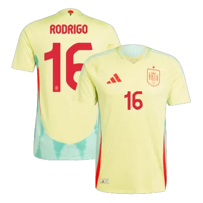 Men's Authentic RODRIGO #16 Spain Away Soccer Jersey Shirt 2024 - Player Version - Pro Jersey Shop