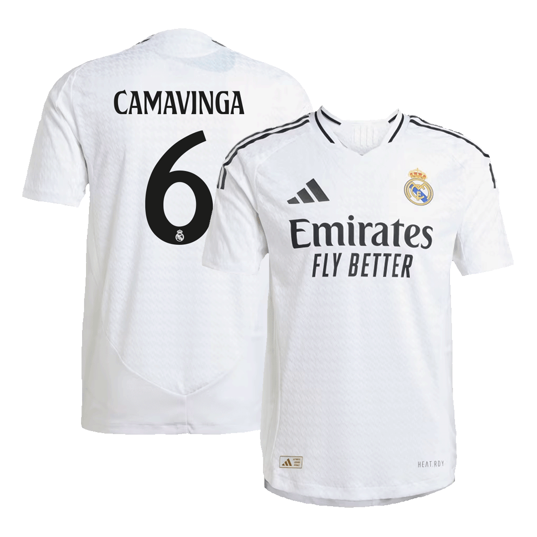 Premium Quality Men's Authentic CAMAVINGA #6 Real Madrid Home Soccer Jersey Shirt - Player Version - Pro Jersey Shop