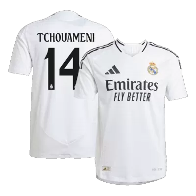 Premium Quality Men's Authentic TCHOUAMENI #14 Real Madrid Home Soccer Jersey Shirt 2024/25 - Player Version - Pro Jersey Shop