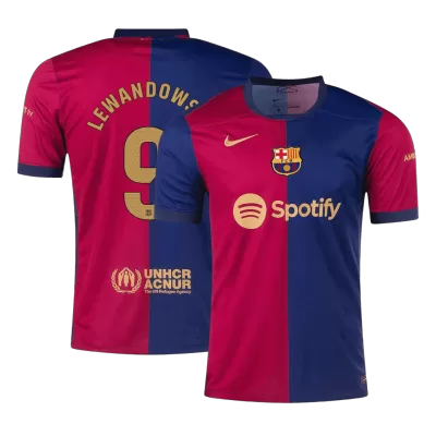 Premium Quality Men's LEWANDOWSKI #9 Barcelona Home Soccer Jersey Shirt 2024/25 - Fan Version - Pro Jersey Shop