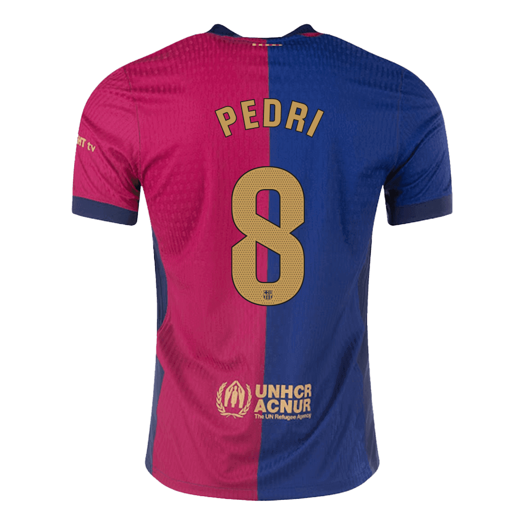 Men's Authentic PEDRI #8 Barcelona Home Soccer Jersey Shirt - Player Version - Pro Jersey Shop