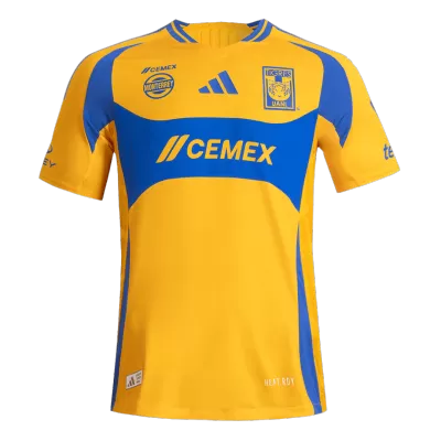 Men's Authentic Tigres UANL Home Soccer Jersey Shirt 2024/25 - Player Version - Pro Jersey Shop