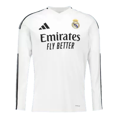 Men's Real Madrid Home Long Sleeves Soccer Jersey Shirt 2024/25 - Fan Version - Pro Jersey Shop