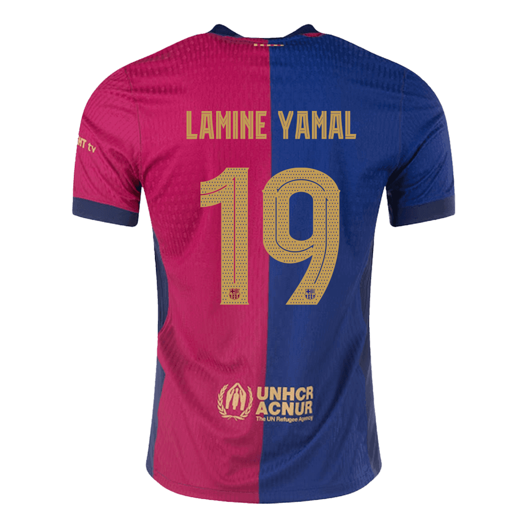 Barcelona LAMINE YAMAL #19 Home Soccer Jersey Authentic UCL - Pro Jersey Shop