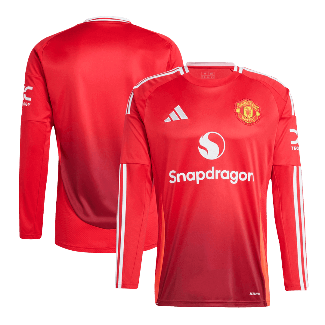 Manchester United Home Soccer Long Sleeves Fan Jersey - Pro Jersey Shop