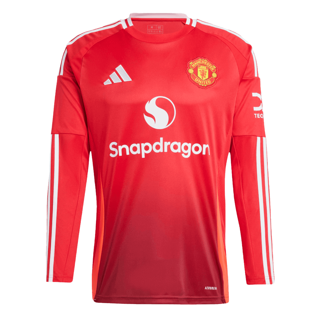 Manchester United Home Soccer Long Sleeves Fan Jersey - Pro Jersey Shop