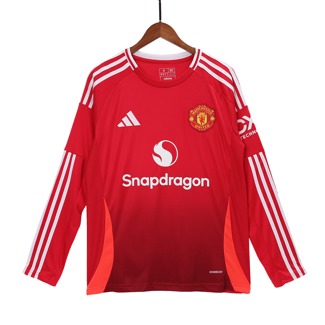 Manchester United Home Soccer Long Sleeves Fan Jersey - Pro Jersey Shop