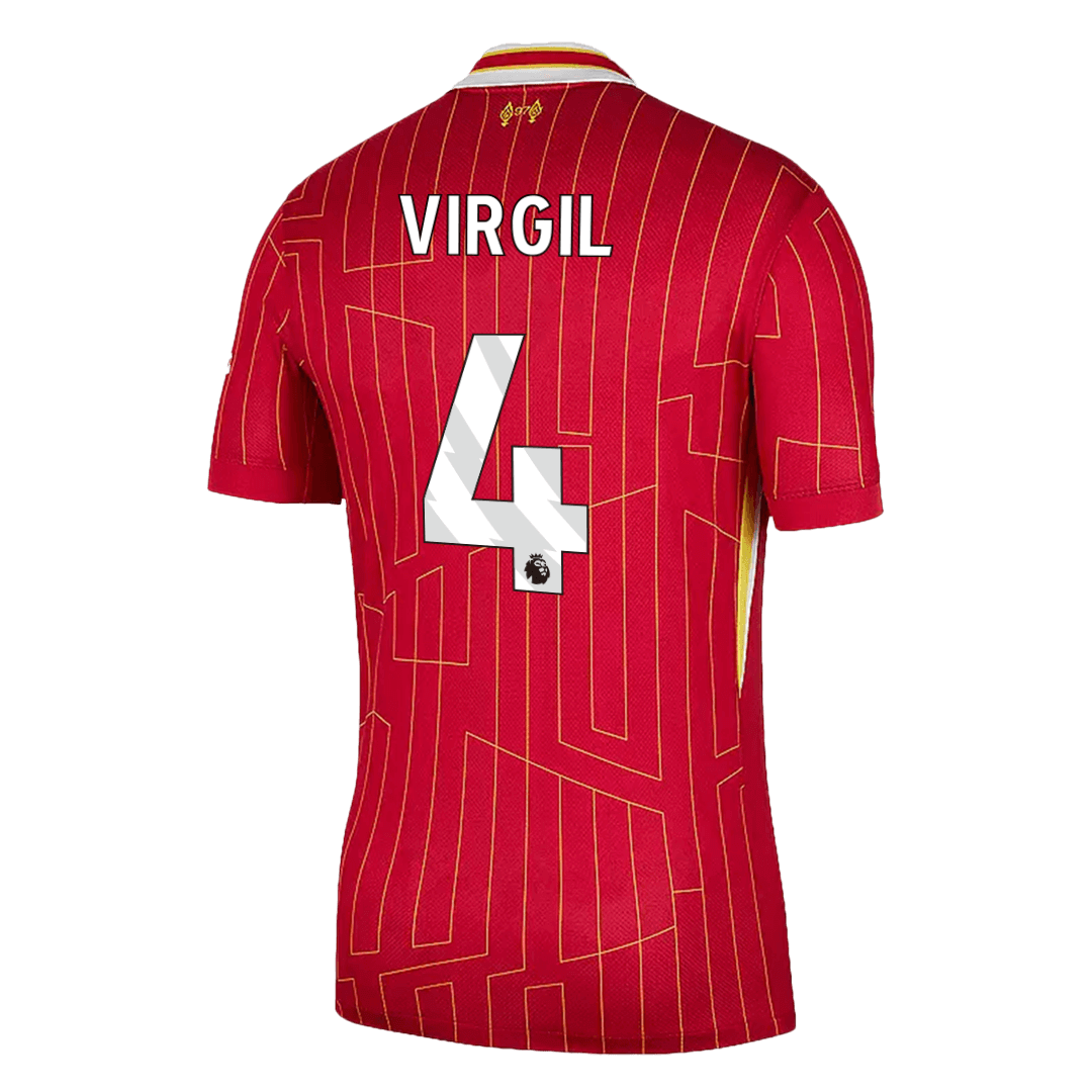 Premium Quality Men's VIRGIL #4 Liverpool Home Soccer Jersey Shirt - Fan Version - Pro Jersey Shop