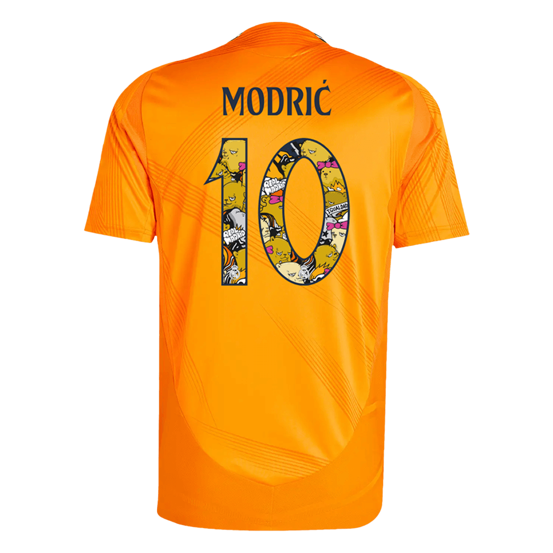 Men's Authentic MODRIĆ #10 Bear Champ Font Real Madrid Away Soccer Jersey Shirt - Player Version - Pro Jersey Shop