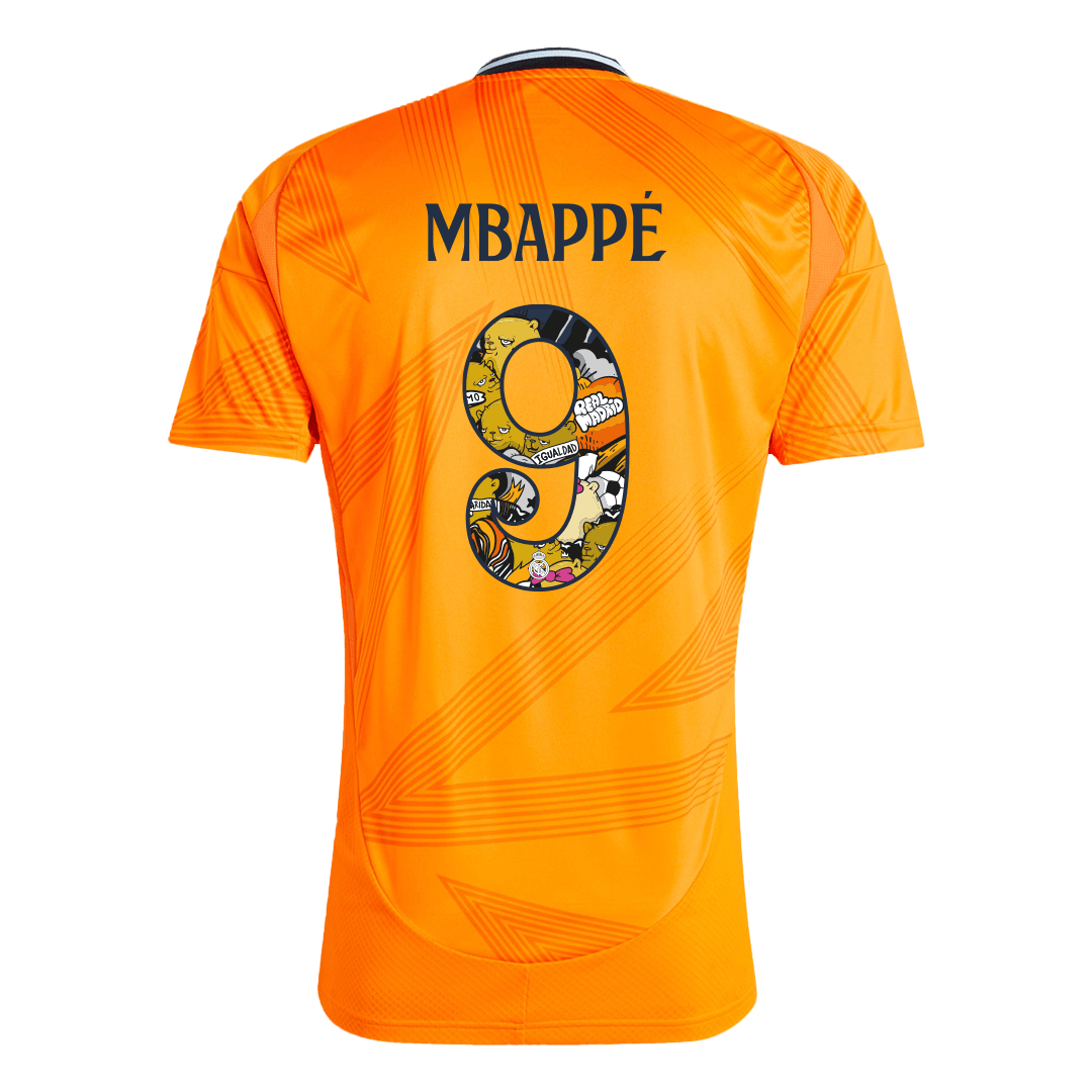 Premium Quality Men's MBAPPÉ #9 Real Madrid Away Soccer Jersey Shirt Bear Champ Font- Fan Version - Pro Jersey Shop