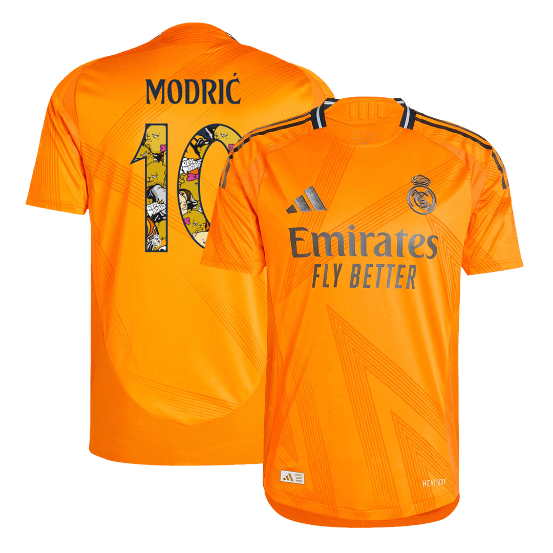 Men's Authentic MODRIĆ #10 Bear Champ Font Real Madrid Away Soccer Jersey Shirt - Player Version - Pro Jersey Shop