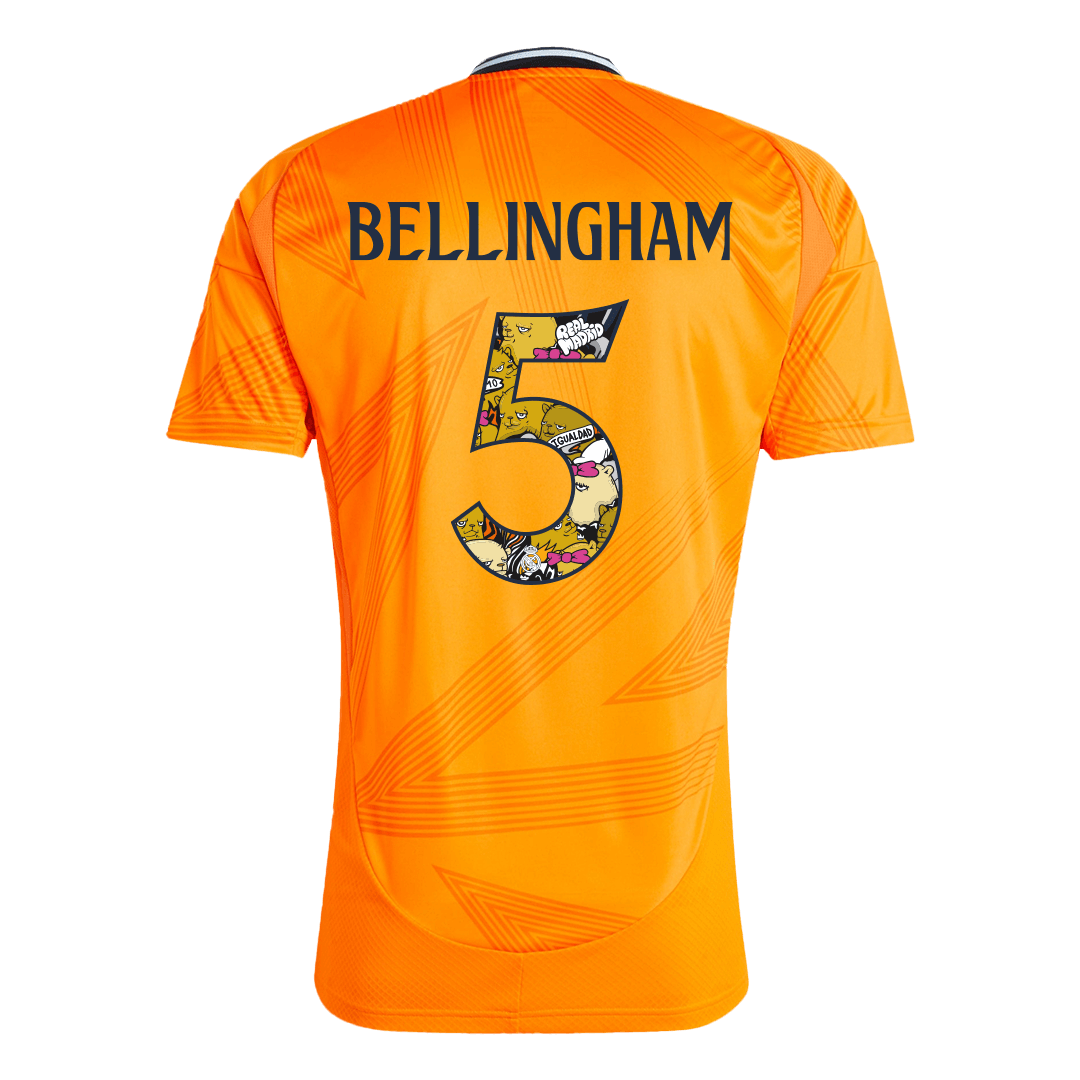 Premium Quality Men's BELLINGHAM #5 Real Madrid Away Soccer Jersey Shirt Bear Champ Font- Fan Version - Pro Jersey Shop