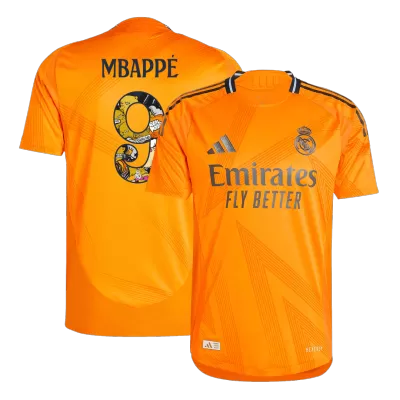 Men's Authentic MBAPPÉ #9 Bear Champ Font Real Madrid Away Soccer Jersey Shirt 2024/25 - Player Version - Pro Jersey Shop