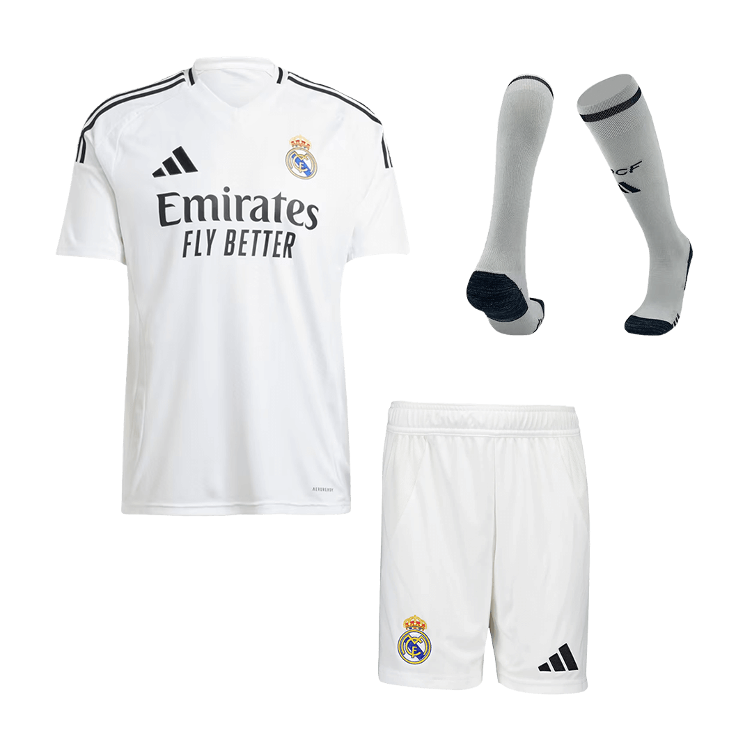 Premium Quality Men's Real Madrid Home Soccer Jersey Whole Kit (Jersey+Shorts+Socks) - Pro Jersey Shop