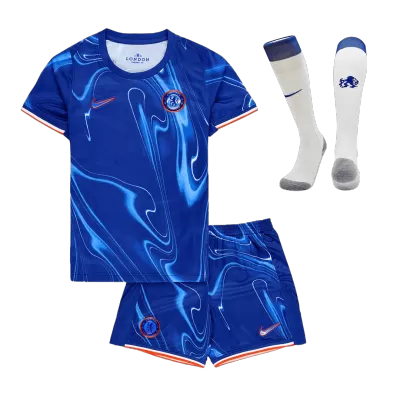 Kids's Chelsea Home Soccer Jersey Whole Kit (Jersey+Shorts+Socks) 2024/25 - Pro Jersey Shop